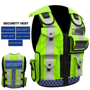 High Quality Multi Pockets Security Guard Vest Polyester Double Mesh Work Safety Vest