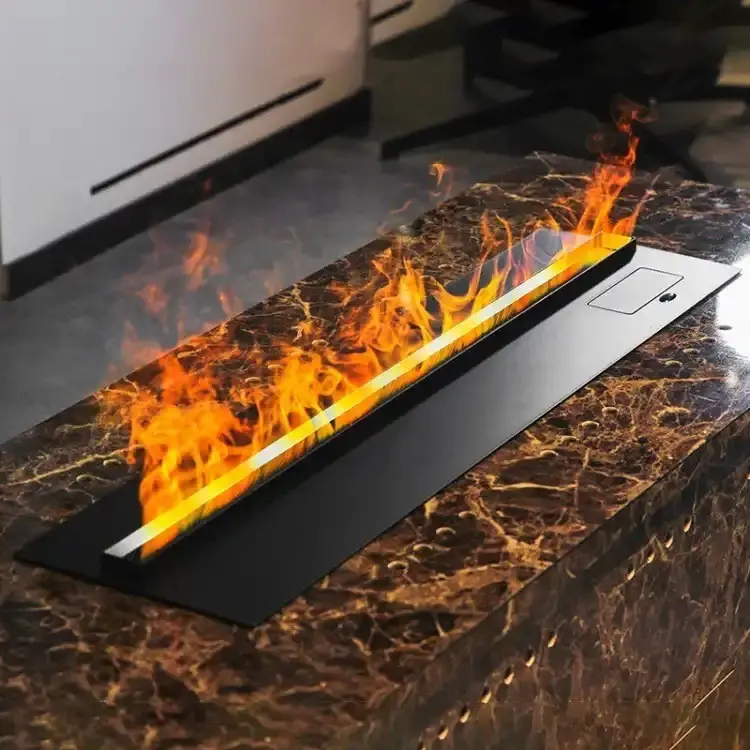 3d Fireplace Inserted 1.5m Electric Fireplace With Indoor No Heat Console Table Led FlameWith Water Vapor