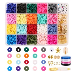 6mm Wholesale Polymer Clay Spacer DIY Charms Beads disc spacers to make bracelet necklaces Beaded DIY set box