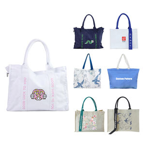 Gahumi Sac de shopping en toile de coton pliable recyclable écologique, couleurs personnalisables, logo, motif de dessin animé élégant de haute qualité - Product Image 3