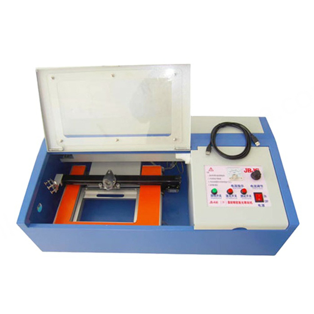 CO2 Laser CNC Rubber Stamp Making Machine Acrylic/Wood/Plywood/MDF/Leather Supports AI/DXF/LAS Formats 40W Water Engraving