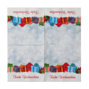 Printed Paper Napkins 250mm Square Christmas Decorative Gift Theme Three Layer Disposable Towels - Product Image 5