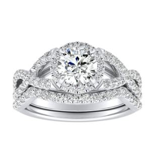Luxury 3ct Moissanite <b>Vintage</b> Engagement <b>Ring</b> Rose <b>Gold</b> Plated Sterling Silver - Product Image 2