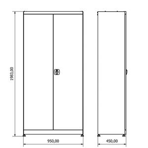 Cnc Morse Holder Armoire en métal à 3 tiroirs 2 Fenêtre de visualisation avec armoire à outils en métal Pegboard - Product Image 4