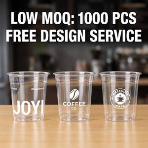 Gobelets en plastique PET transparents de 18 oz avec couvercles, personnalisables avec logo, jetables, pour boissons froides, café, thé, jus, smoothies, emballage en gros - Product Image 3