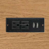Regleta de Enchufes Empotrable para Escritorio, Tamaño Pequeño, con Puerto USB-A, Extensor de Enchufe Oculto para Mostrador/Pared