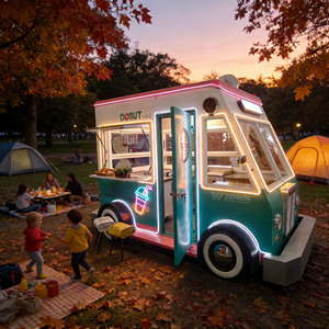 Energy Saving Electric Drive Food Truck Enclosed Mobile Snack Cart with Water System - Product Image 1