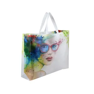 Re sublimation printing custom pattern gift shopping PET non-woven bag with logo