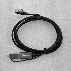 DTECH Aluminium <span class=keywords><strong>USB</strong></span> a Type c Mâle vers Rj45 Mâle Gigabit <span class=keywords><strong>Port</strong></span> Réseau Convertisseur <span class=keywords><strong>Ethernet</strong></span> Adaptateur Cordon Câble 3 mètres - Product Image 3