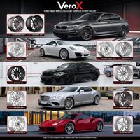 VeroX HF-5 Stil Yan Frezeli Y-Çubuklu Dövme Jantlar Fırçalanmış Gunmetal 18-24 İnç 5x112 5x114.3 5x120 Porsche BMW Audi Tesla için