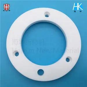 White Purity Zerodur Insulating Machinable Ceramic Washer Flange Ring