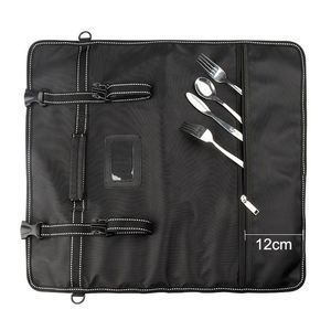 Multi-Purpose 8 Pockets Chef Knives Roll Bag for Kitchen Cooking <b>Tools</b> - Product Image 4
