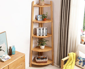 Tùy Chỉnh Xách Tay Đồ Nội Thất Phòng Khách Thiết Kế 5 Lớp Góc Lưu Trữ Giá Kệ Sách Bằng Gỗ Kệ Giá Và Tủ Sách - Product Image 2