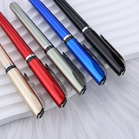 Stylo gel en plastique métallisé de haute qualité en gros avec logo personnalisé, fournitures de bureau, cadeau promotionnel, stylo gel en plastique fantaisie