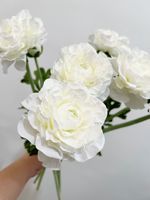 Fleur artificielle de renoncule en soie à 2 têtes de haute qualité W-A0288 – Renoncule de qualité supérieure pour décoration de mariage, fête et maison