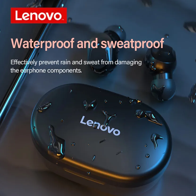 Lenovo XT91 True Wireless Earphones Stereo Bluetooth Headset Gaming Earbuds Noise Reduction With Mic