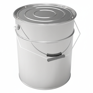 Cylindrical Metal <b>Tin</b> Pail 20 Liter Vegetable Oil <b>Bucket</b> 270mm Diameter x 340mm Height - Product Image 2