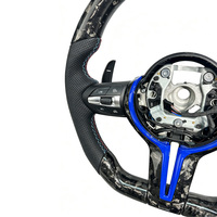 Volant en cuir perforé en fibre de carbone forgée pour BMW F01 F11 F15 F10 F20 F30 E46 E92 Série 3 Série 5