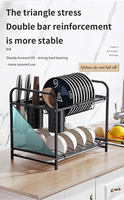 Égouttoir à vaisselle multicouche vertical en acier inoxydable 201 de qualité supérieure, non pliable, pour comptoir de cuisine moderne, organisateur de rangement de vaisselle