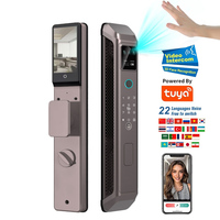 Serrure de porte intelligente 3D Face ID avec interphone vidéo à reconnaissance de veine palmaire, caméra WiFi Tuya, Cerradura Inteligente pour la maison et le bureau