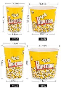 Seau à Popcorn Réutilisable en Plastique avec Logo Personnalisé – Contenant à Snacks pour Cinéma, Théâtre, Fêtes, Carnavals et Usage Quotidien en Restauration - Product Image 4