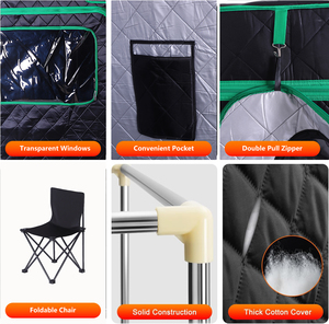 Prix bon marché Maison portable de style moderne Cube de <span class=keywords><strong>spa</strong></span> Salle de sauna à vapeur humide pliable à sueur privée - Product Image 6