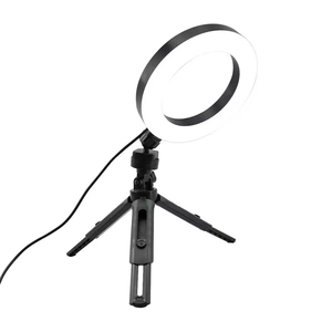 Led 6 Inch Ảnh Tự Sướng Video Studio Máy Ảnh Chụp Nhiếp Ảnh Vòng Ánh Sáng Đèn Với Mini <span class=keywords><strong>Tripod</strong></span> Đứng 2 Điện Thoại Clip Đối Với iPhone - Product Image 4