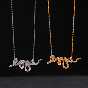 Collar de Cadena con Dije de Serpiente Espiral de Metal Chapado en Oro para Hombre, Estilo Punk, Amuleto de la Suerte con Animal Trenzado Personalizado, Accesorio para Chico - Product Image 6