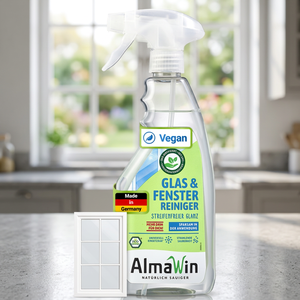 Limpiador de Vidrios Ecológico AlmaWin RTS 2, 500ml, Spray para una Limpieza sin Rayas, Vegano, Brillo para Espejos, Sin Fragancia, Orgánico - Product Image 2