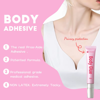 Colle corporelle invisible premium, imperméable et écologique de 20 ml, adhésif de mode à tenue forte toute la journée, sans danger pour la peau, pour tops bandeau fins
