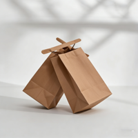 Sac d'emballage alimentaire de luxe personnalisable en papier kraft brun et feuille d'aluminium, fond large, avec bande auto-adhésive, 0,5 lb (250 g) et 500 g