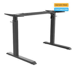 قاعدة طاولة كهربائية حديثة قابلة للتمديد وضبط الارتفاع بمحرك واحد، هيكل من الفولاذ الكربوني، نطاق رفع 760-1200 مم - Product Image 3