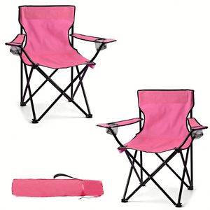 Chaise de pêche pliable portable et légère, chaise de camping avec accoudoirs et dossier, siège d'extérieur pour la plage - Product Image 3