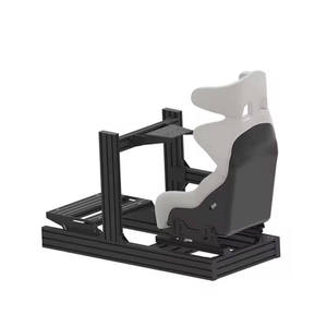 Ensemble complet Langle LANGLE-4080 <span class=keywords><strong>Sim</strong></span> Racing Rig, profil en aluminium 4080, support triple moniteur, base rétractable et réglable, VR/AR/<span class=keywords><strong>MR</strong></span> - Product Image 2