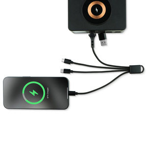 Cáp dữ liệu bện hợp kim nhôm 5 trong 1 sạc nhanh 2A cho điện thoại di động Logo tùy chỉnh cho quà tặng công ty - Product Image 4