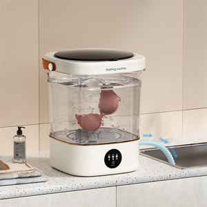 <span class=keywords><strong>Lave</strong></span>-<span class=keywords><strong>linge</strong></span> portable 12L pour la maison et le dortoir, mini machine à laver le <span class=keywords><strong>linge</strong></span> délicat <span class=keywords><strong>avec</strong></span> roue à ondes bioniques et décontamination UV par lumière bleue tactile - Product Image 1