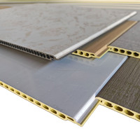 Panneaux muraux en PVC imitation bois, panneaux de plafond décoratifs 3D, revêtement mural intérieur imperméable pour salon, chambre, appartement, villa