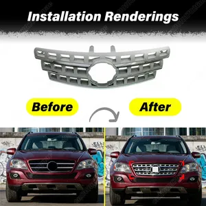 สำหรับ ML-Class W164 2009 2010 2011 กระจังหน้ารถยนต์ ช่องรับอากาศ ฝาครอบระบายความร้อน อุปกรณ์ตกแต่ง - Product Image 2