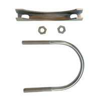 Collier de serrage en U en acier inoxydable galvanisé Sanxing SX-MC-1 pour tuyau d'échappement, mesuré en pouces
