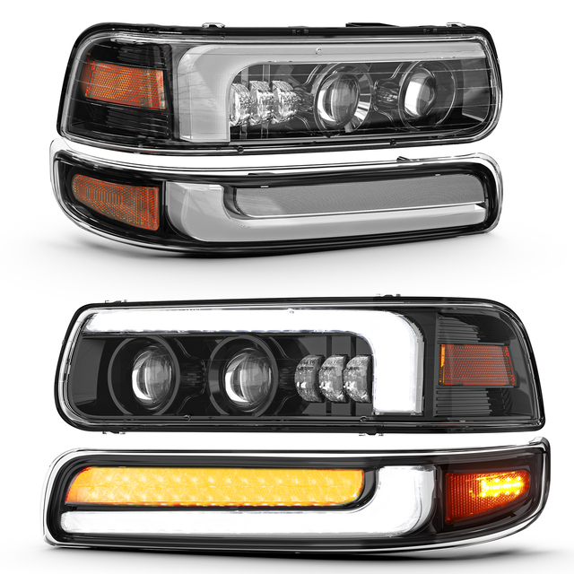 LOYO Truck LED Headlight With Hight Lo Beam DRL for 1999-2002 Chevy Silverado 1500 2500 00-06 Suburban Automotive Headlights