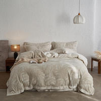 Parure de lit de luxe imprimée en coton et lin, très grande taille, pour vente en gros