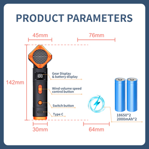 Soplador de Aire Comprimido, Mini Ventilador Turbo Inalámbrico de Alta Potencia con Luz LED, Eliminador de Polvo para Computadora/Hogar/Exterior/Automóvil - Product Image 5