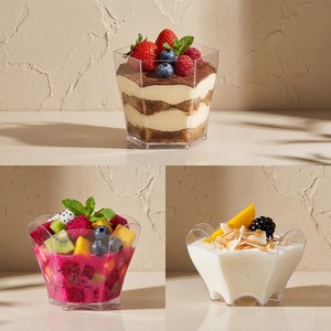 Vasos <span class=keywords><strong>de</strong></span> Plástico PS Cónicos <span class=keywords><strong>de</strong></span> Pared Simple Transparentes para Pasteles, Postres, Mini Contenedores <span class=keywords><strong>de</strong></span> Helado, Mousse, Pudín, para Fiestas, Catering, Desechables - Product Image 2