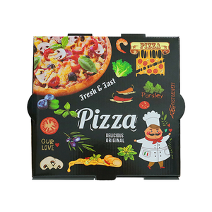 Custom Flexographic Printing Eco Friendly Kraft <b>Paper</b> Corrugated Pizza Box Wholesale Food Delivery Packaging Boxes Manufacturers - Product Image 1