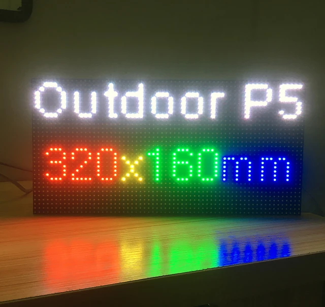P5 Outdoor Scrolling LED Sign Display 65x34 Inch WiFi And USB Programmable Led Digital Sign Message Board, RGB Full Color With High Resolution Support...