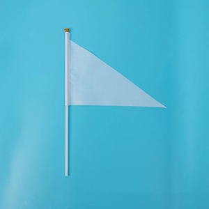Banderín triangular de escuadrón portátil para partido deportivo personalizado, banderín de plástico de madera con tira de Color arcoíris nacional, banderas ondeantes a mano impresas - Product Image 2