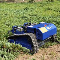 Robot tondeuse à gazon robuste pour l'extérieur, à moteur diesel 4 temps de 9 CV et 224 cm³, avec châssis solide