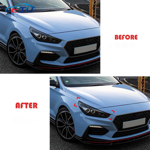 Cubierta de Faro de coche, faro de coche, ceja, párpado, tapa de ojos, embellecedor de cejas para Hyundai I30 I30N MK3 2017-2019 - Product Image 6