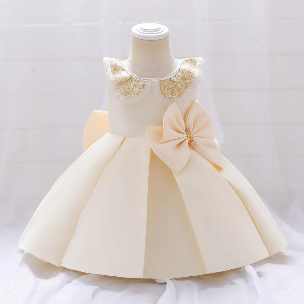 Toddler Girl Baptism Dress Baby Princess 1 Year Birthday Kids Party Wear Dresses For Girls