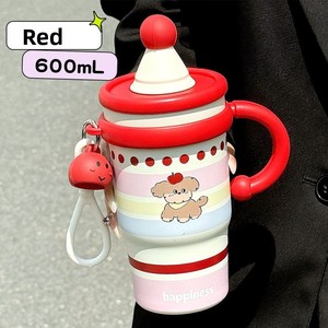 Borraccia Termica Portatile da 600ml in Acciaio Inossidabile 316L per Ragazze, con Cannuccia e Doppio Uso, Grande Capacità, per Mantenere il Freddo - Product Image 4
